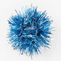 Medium Tinsel Hair Scrunchie - Blue &amp; Silver,