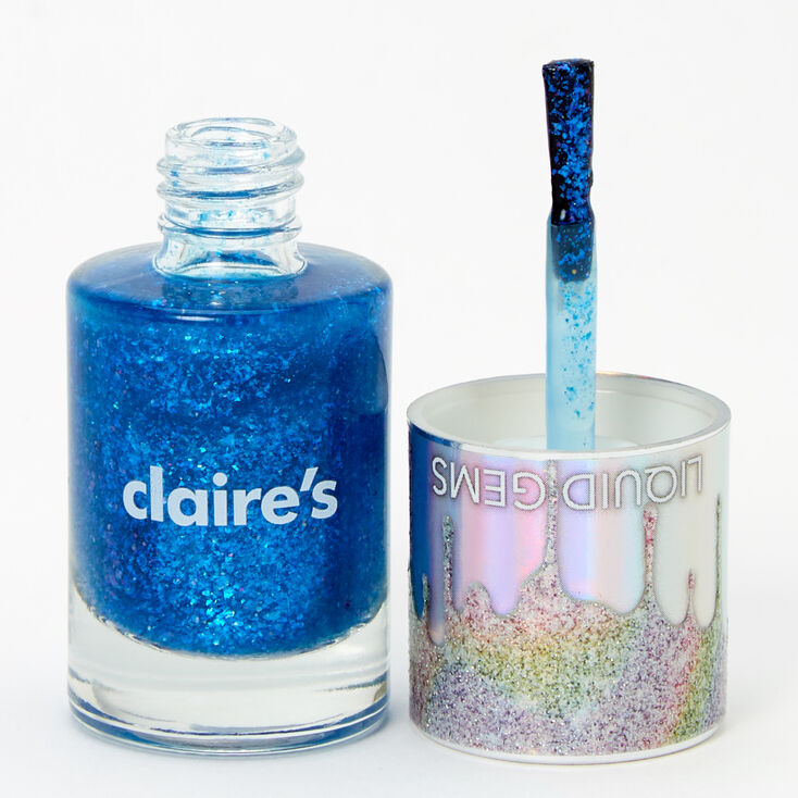 Liquid Gems Glitter Nail Polish - Pale Blue,