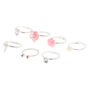 Claire&#39;s Club Diamond Box Rings - Pink, 7 Pack,
