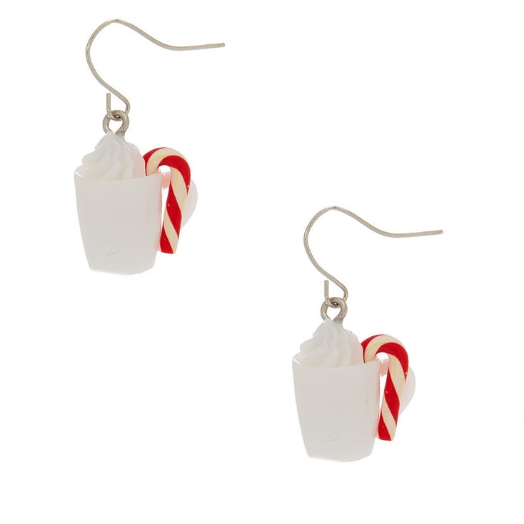 Hot Cocoa Drop Earrings - White,