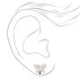 Silver Mixed Embellished Butterfly Clip On Stud Earrings - 3 Pack,