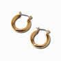 Gold 20MM Tube Hoop Earrings,