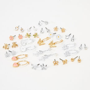 Gold &amp; Silver Springtime Earrings Set - 20 Pack,