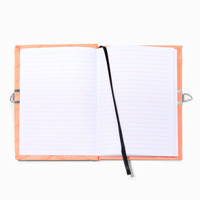 Initial Varsity Orange Lock Diary - L,