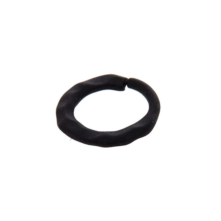 Matte Cartilage Hoop Earring - Black,