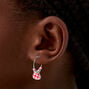 UV Color-Changing Heart Beaded Hoop 1&quot; Drop Earrings,