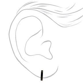 Black Titanium 7mm Mini Clicker Hoop Earrings,
