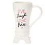 Love Paris Eiffel Tower Ceramic Mug - White,