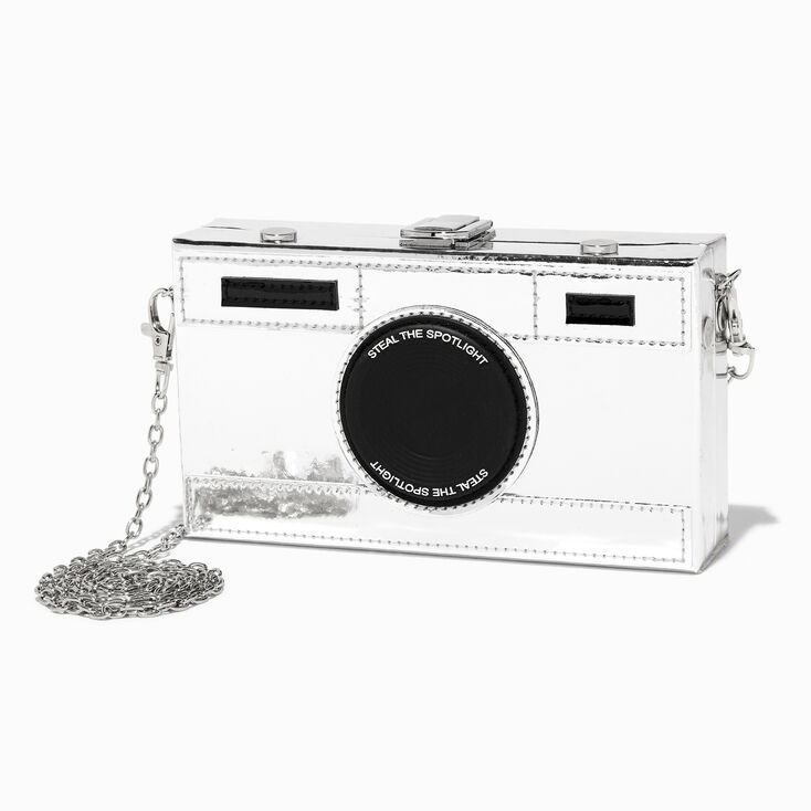 White Camera Shaped Crossbody Bag,