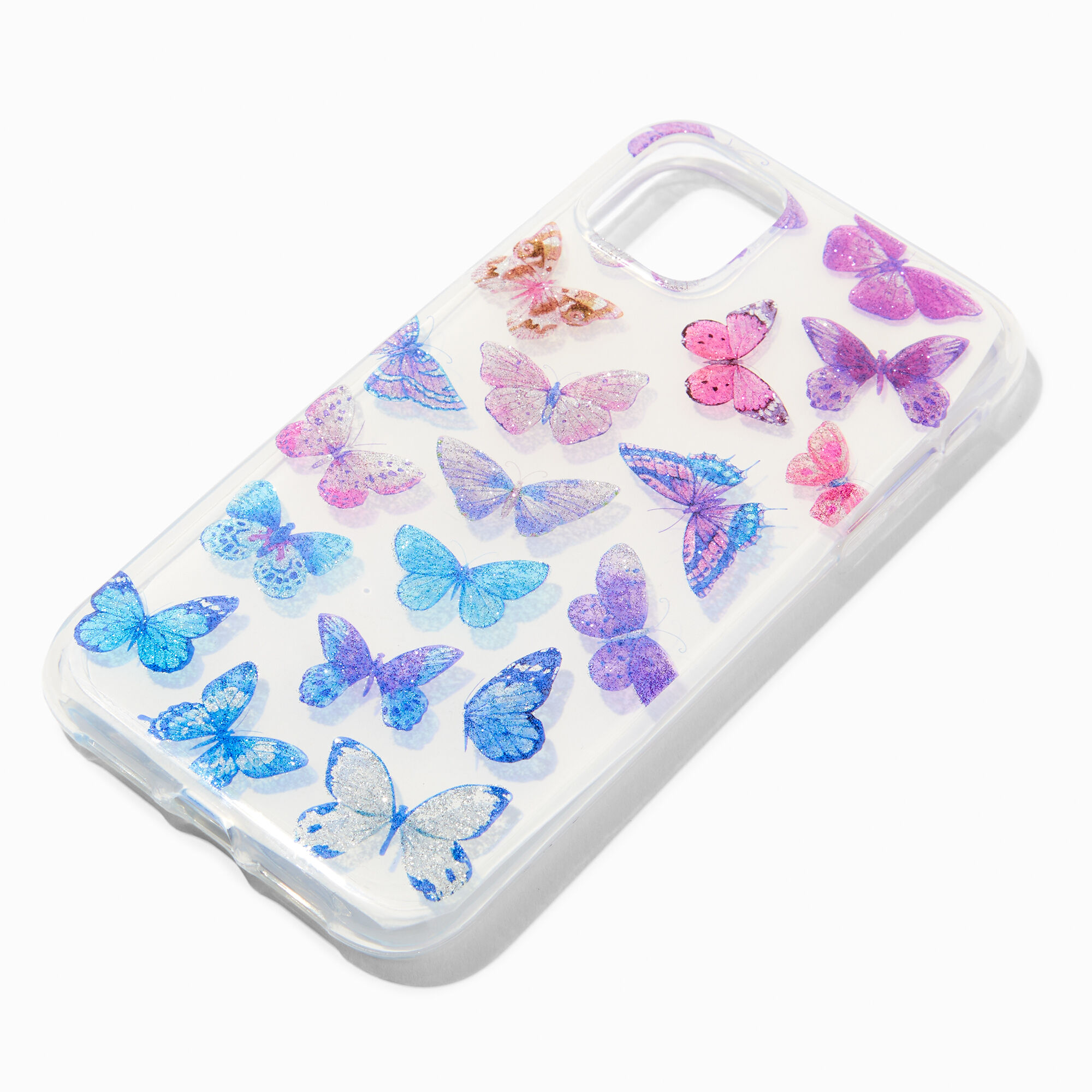 View Claires Glittery Butterflies Phone Case Fits Iphone Xr11 Rainbow information