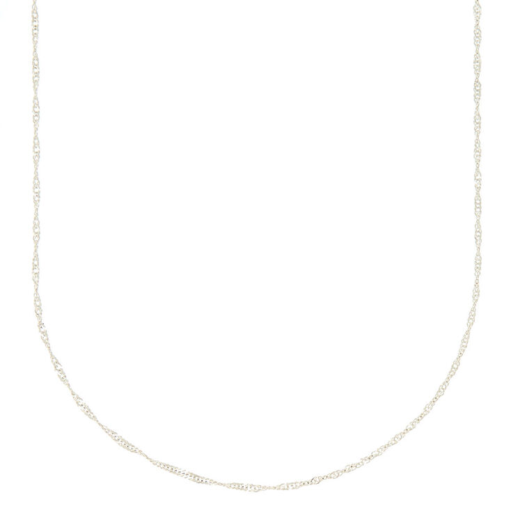 Claire's Collier à chaîne classique couleur argenté