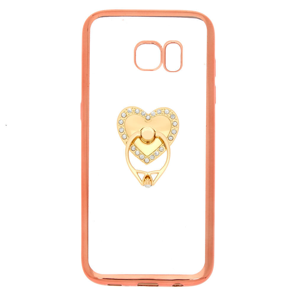 Heart Ring Holder Phone Case Fits Samsung Galaxy S7 Edge