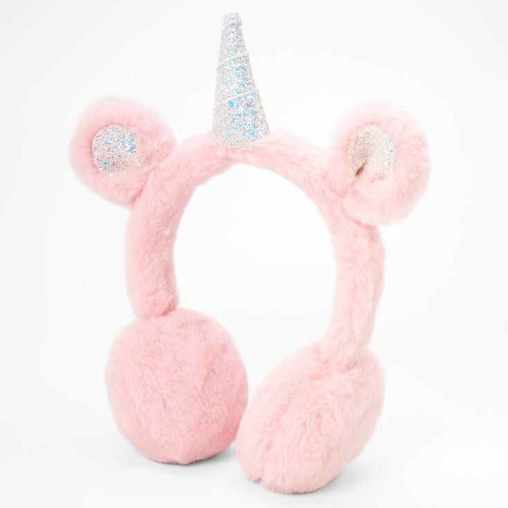 Glitter Unicorn Pink Earmuffs,