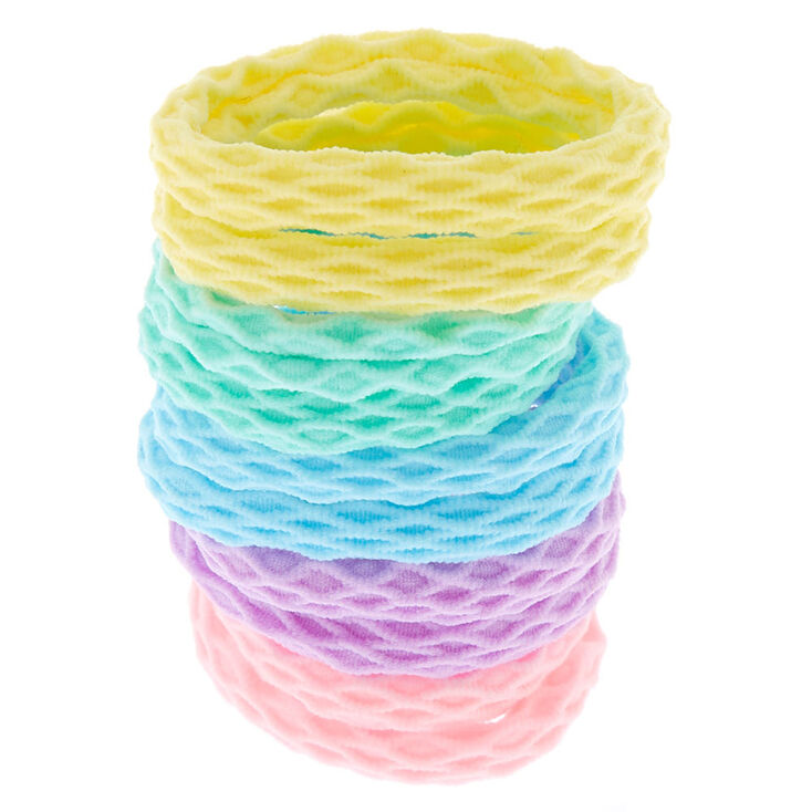 Claire&#39;s Club Pastel Honeycomb Hair Ties - 10 Pack,