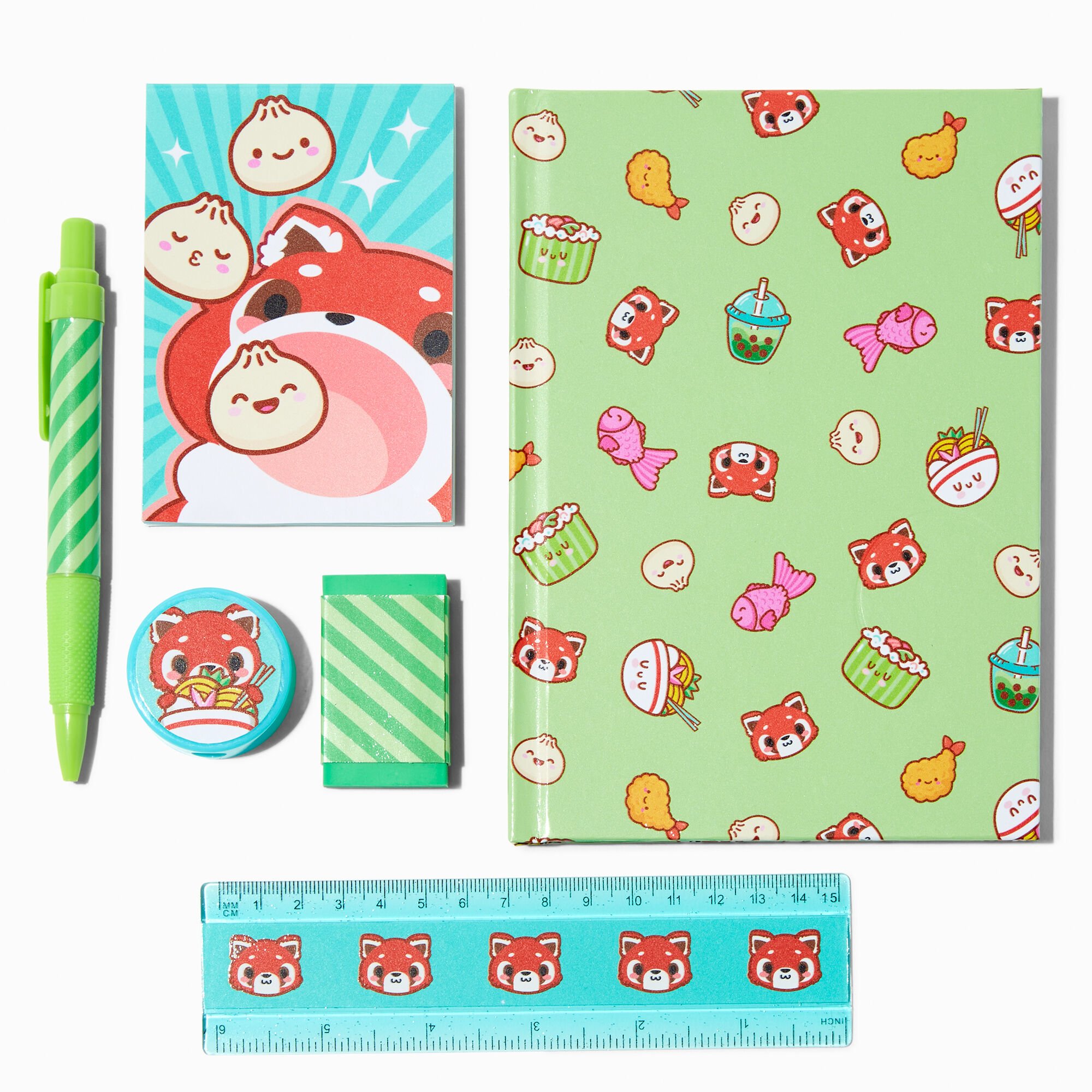 View Claires Panda Stationery Set Red information