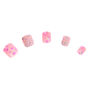 Glitter Floral Square Press On Faux Nail Set - 24 Pack,
