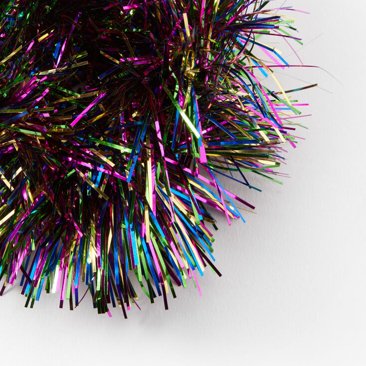Medium Tinsel Hair Scrunchie - Multicolored,