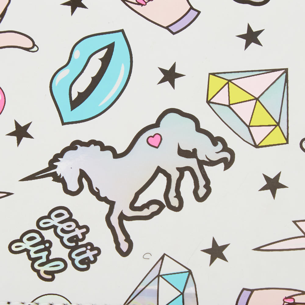 Portefeuille à écussons holographiques,