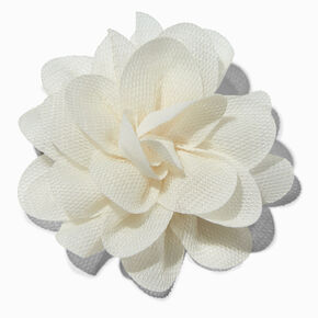 Ivory Rosette Flower Hair Clip,