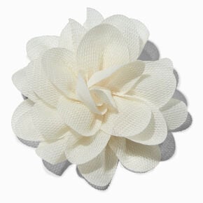 Barrette &agrave; cheveux florale rosette couleur ivoire,
