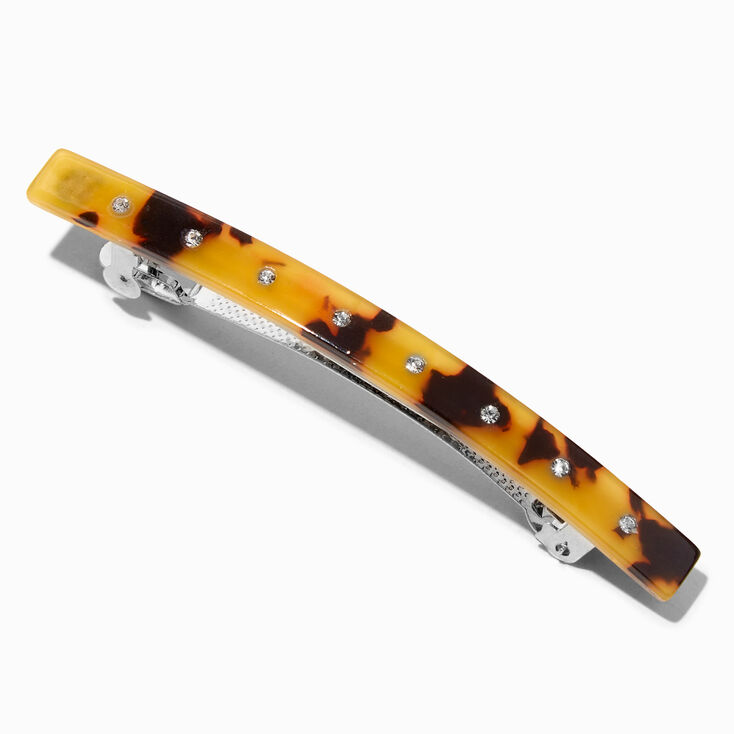 Tortoiseshell Embellished Hair Barrette Clip,