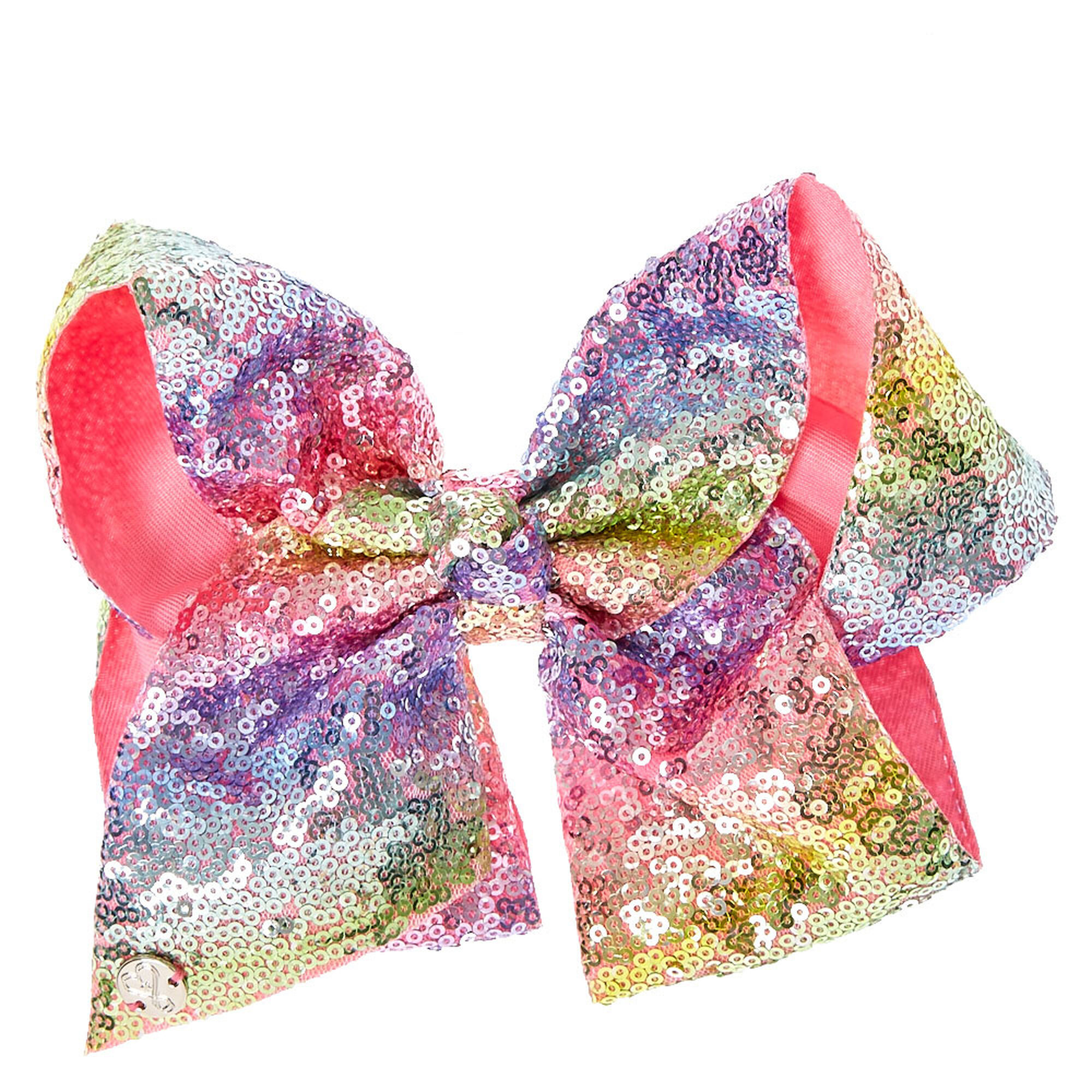 JoJo Siwa™ Large Rainbow Sequin Signature Hair Bow | Claire's