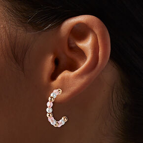 Pink &amp; Gold-tone Earring Stackables Set - 6 Pack,