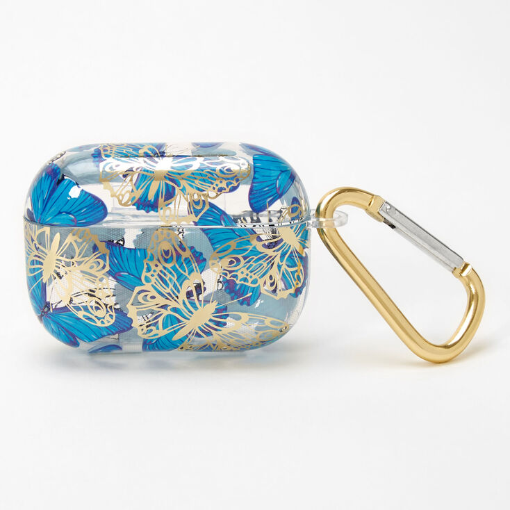 Claire's Étui pour écouteurs papillon bleu - Compatible avec les AirPods Pro® de Apple