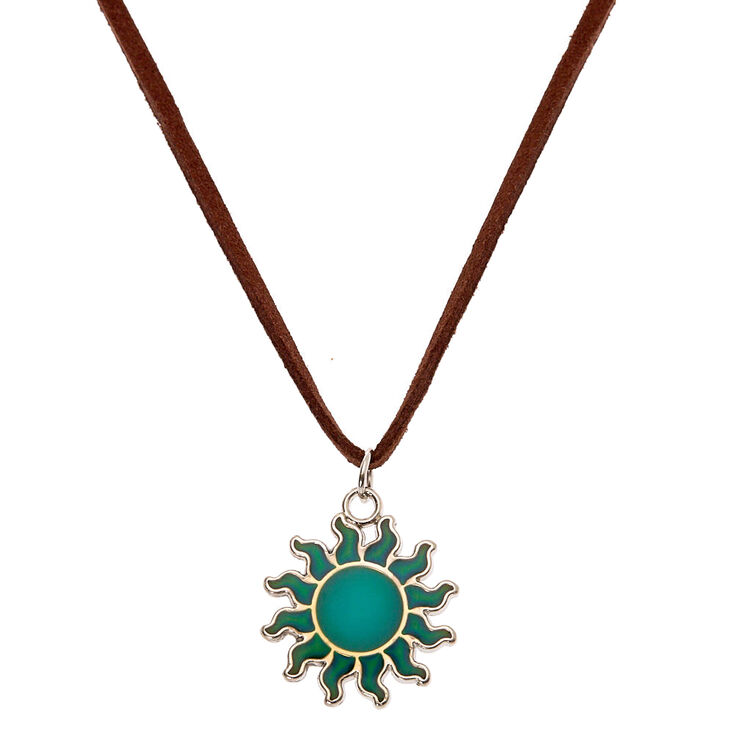 Collier d&rsquo;humeur &agrave; pendentif rayon de soleil,