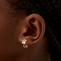 Clous d&#39;oreilles &agrave; clip marguerite arc-en-ciel,