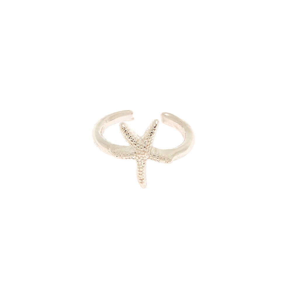 Bague d'orteil étoile de mer couleur argentée,