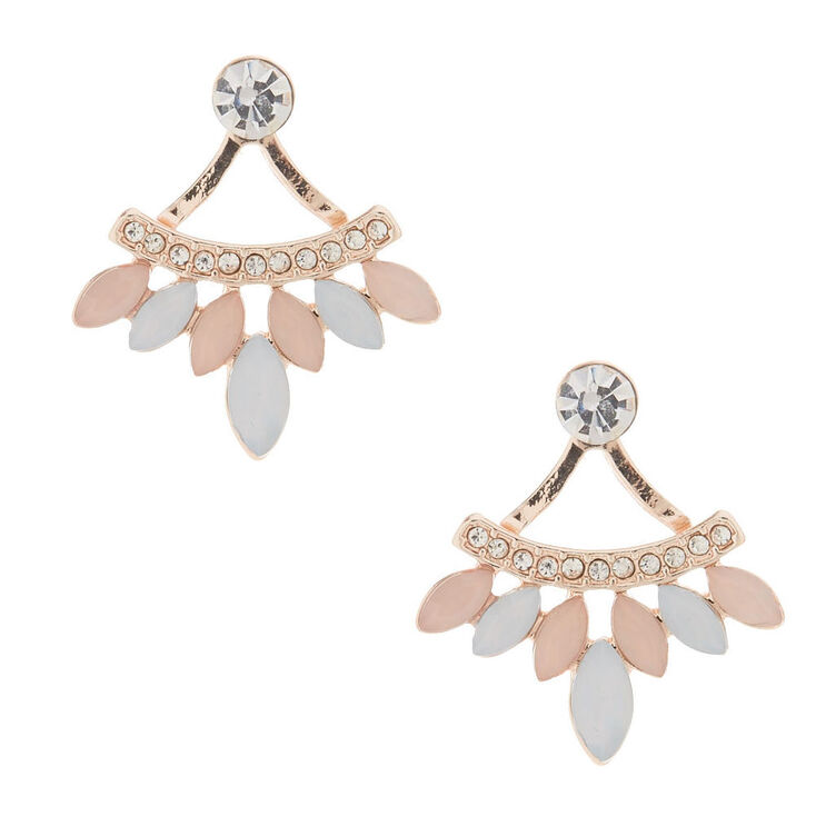 Blush Front &amp; Back Earrings,