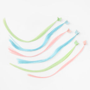 Claire&#39;s Club Faux Hair Pastel Butterfly Hair Claws - 6 Pack,