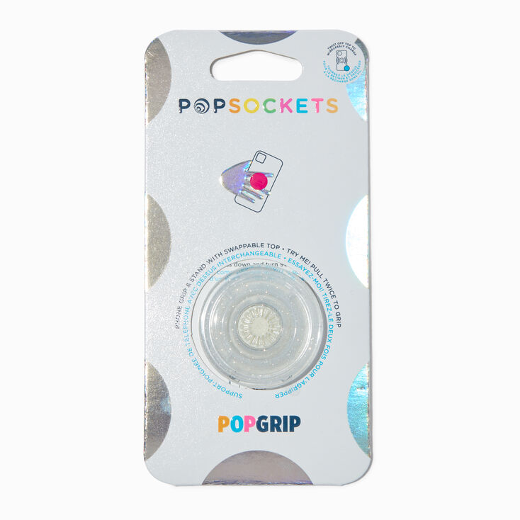 PopSockets&reg; PopGrip - Clear Glitter,