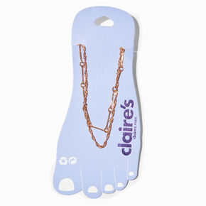 Gold Twisted Chain Link Multi Strand Anklet,