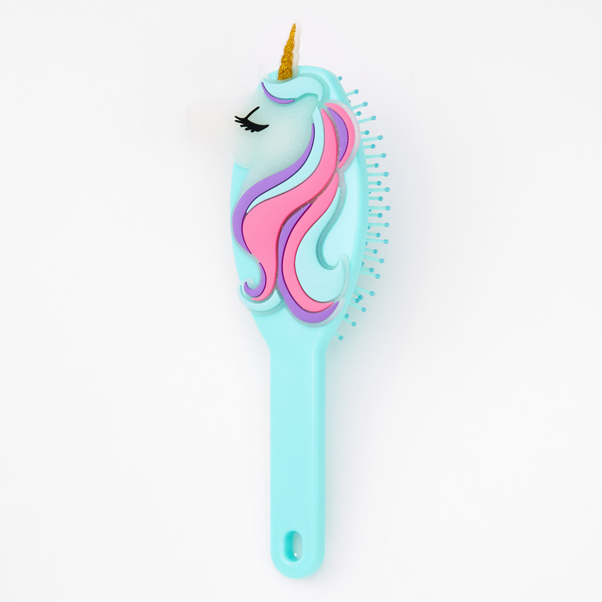Unicorn Paddle Hair Brush Mint Claire s US