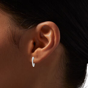 Silver Crystal Earrings Set - 6 Pack,