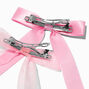 Pink Organza &amp; Sheer Hair Bow Clips - 2 Pack,