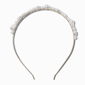 Chunky Pearl Metal Headband,