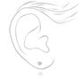 Boucles d&#39;oreilles devant-derri&egrave;re boule de feu et perle d&#39;imitation blanche,