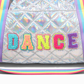 Claire&#39;s Club Silver Dance Duffel Bag,