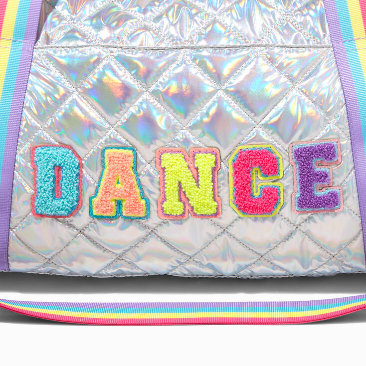 Claire&#39;s Club Silver Dance Duffle Bag,
