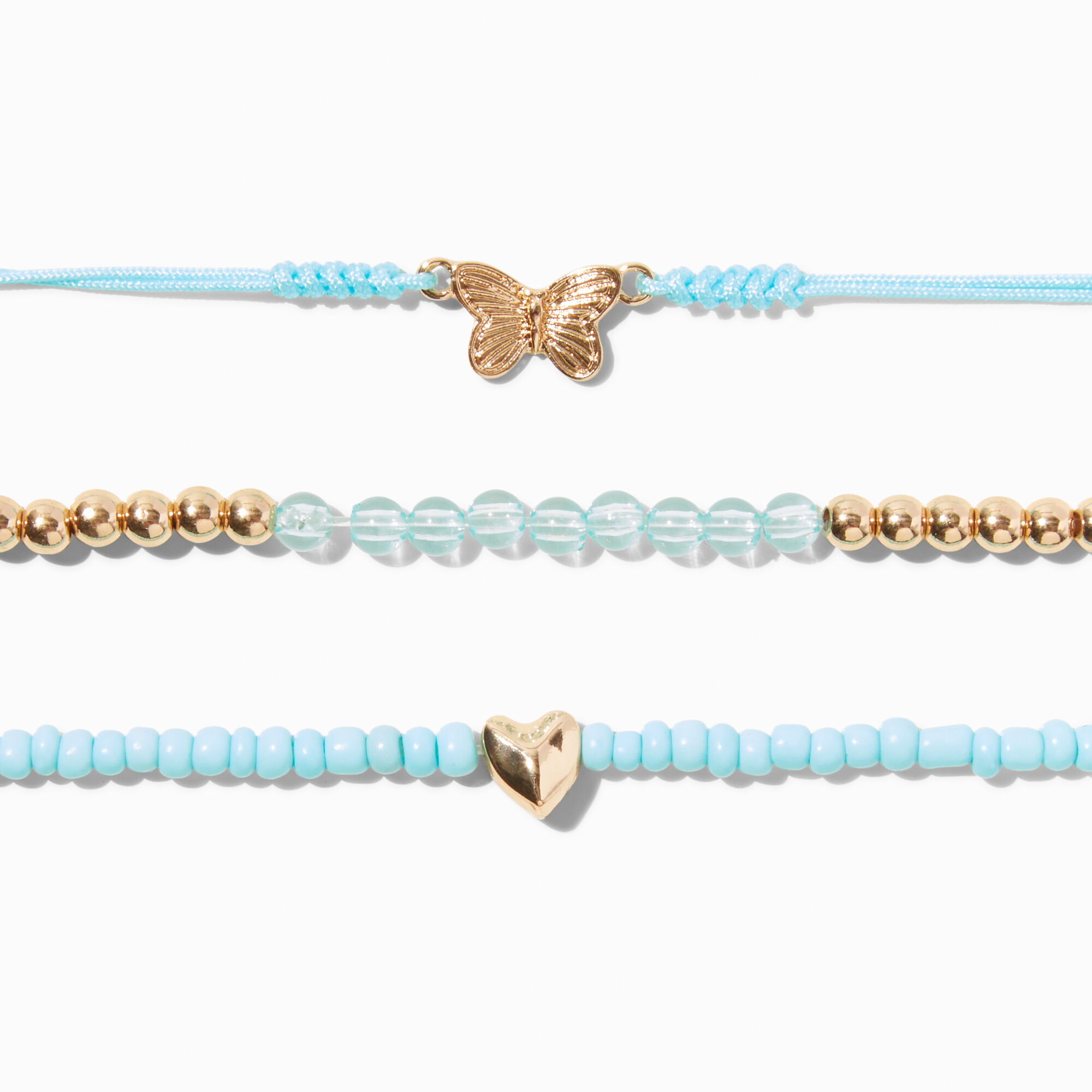 December Birthstone Beaded Stretch Bracelets - 3 Pack,
