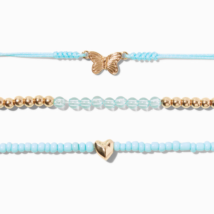 December Birthstone Beaded Stretch Bracelets - 3 Pack,
