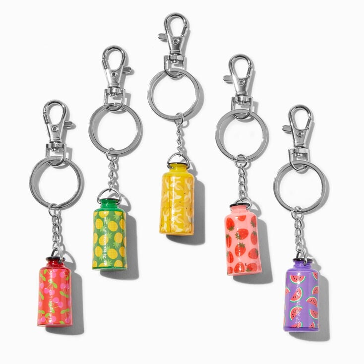 Best Friends Fruit Bottle Keychains - 5 Pack