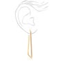 Gold-tone 60mm Rectangular Hoop Earrings,