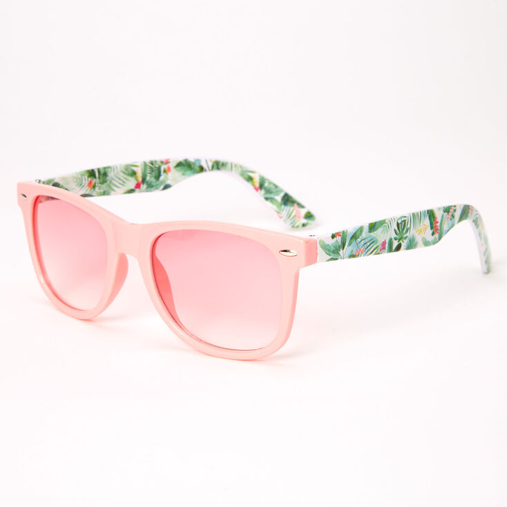 Claire's Lunettes de soleil feuille de palmier rétro - Rose