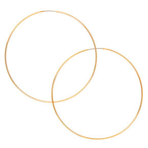 Gold 60MM Sleek Hoop Earrings,