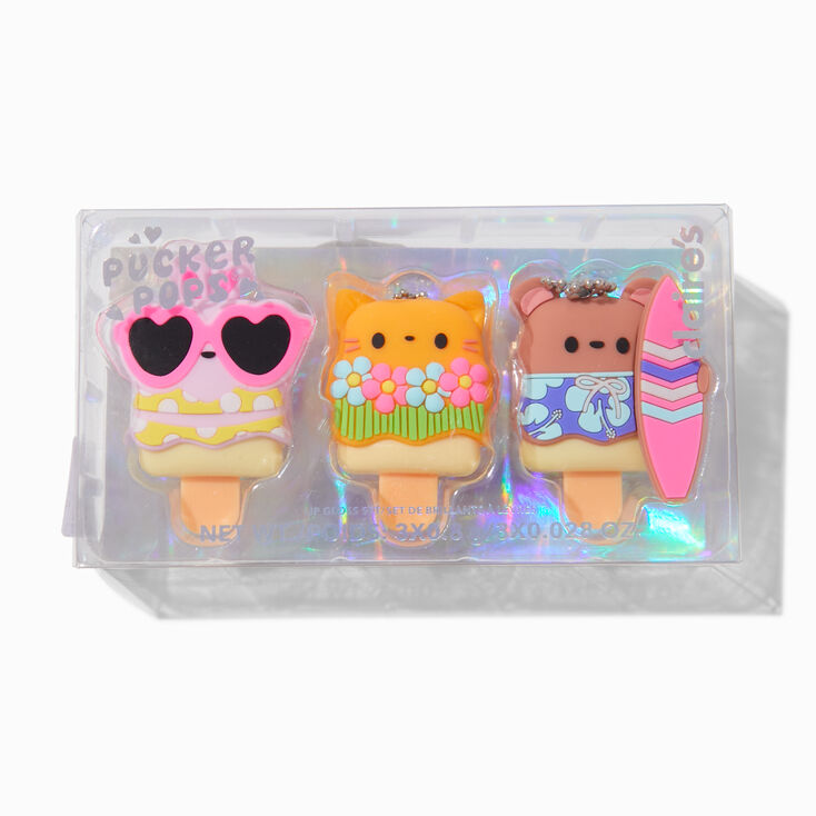 Pucker Pops&reg; Beach Critter Lip Gloss Set - 3 Pack,