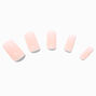 French Ombre Long Square Vegan Faux Nail Set - 24 Pack,